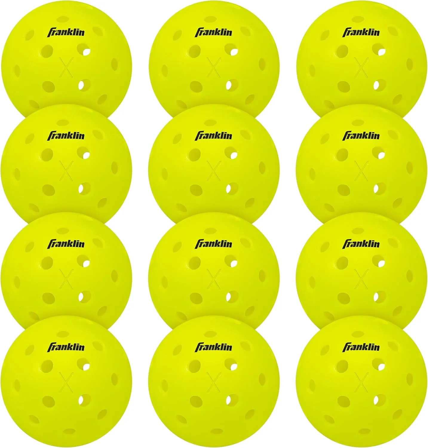 Franklin Sports X-40 Outdoor Pickleballs - Official Ball of USA Pickleball, APP Tour   Pickleball US Open - 3 Packs, 12 Packs, 36 Pickleball Buckets, 50, 100   400 Bulk Packs of Regulation Pickleballs