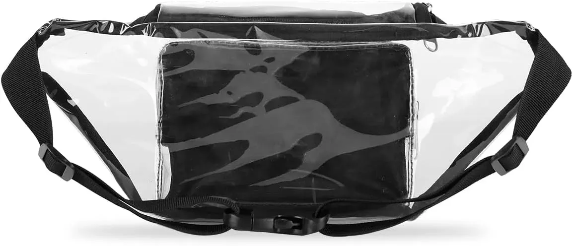 Funny Cars Clear Fanny Pack Stadium Approved Clear Crossbody Belt Bag for Women Men Transparent Waist Bag with Adjustable Strap for Concerts Sports Events Travel