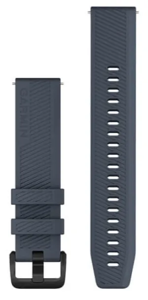 Garmin Quick Release Bands 20 mm Granite Blue with Black Stainless Steel Hardware (010-13076-01)