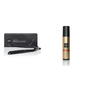ghd Chronos Power DUO Colored Hair - 1" Flat Iron Black with Bodyguard Heat Protectant for Colored Hair (4.0 Fl Oz)