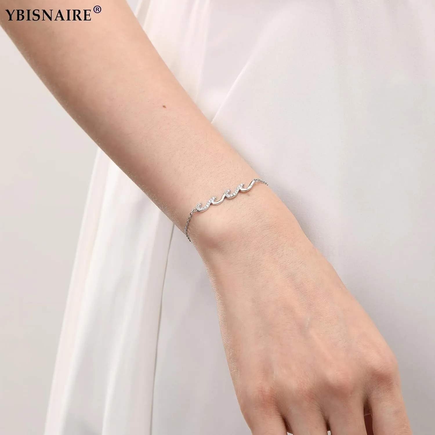 Gift for Mom Wife Grandma Daughter Friend Bestie Soul Sister, Silver Wave Bracelet Gift for Woman Birthday Gifts Ideas, The Waves of Life We've Through Together Gift for Christmas Mothers Day Gifts