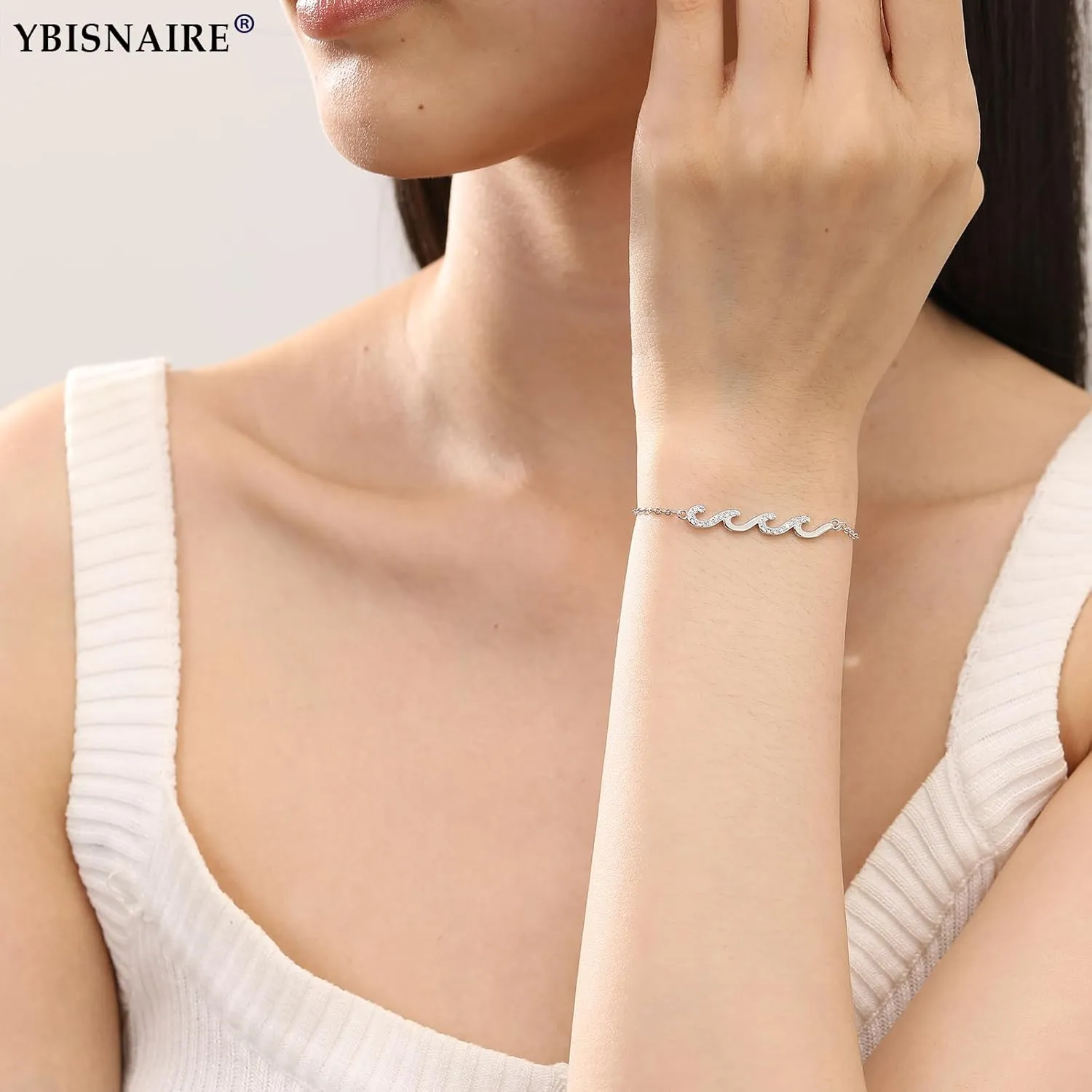 Gift for Mom Wife Grandma Daughter Friend Bestie Soul Sister, Silver Wave Bracelet Gift for Woman Birthday Gifts Ideas, The Waves of Life We've Through Together Gift for Christmas Mothers Day Gifts