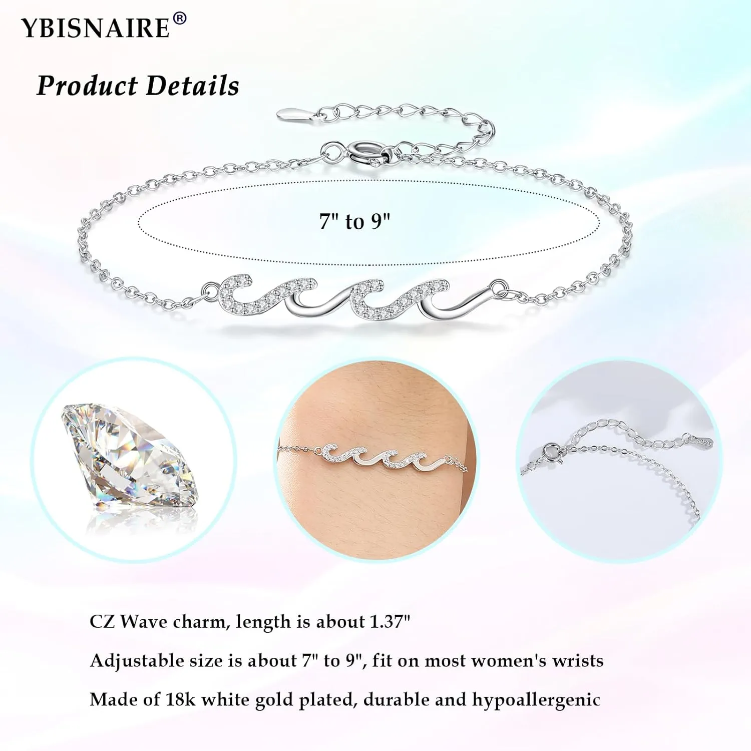 Gift for Mom Wife Grandma Daughter Friend Bestie Soul Sister, Silver Wave Bracelet Gift for Woman Birthday Gifts Ideas, The Waves of Life We've Through Together Gift for Christmas Mothers Day Gifts