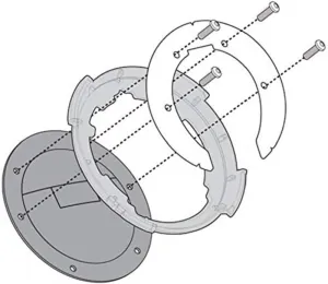 Givi BF23 Tanklock Tanklocked Tank Bag Mounting Flange for Yamaha FJ-09 / MT-09 Tracer 900