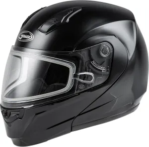 GMAX MD-04S Snow Modular Helmet Solid w/Quick Release Buckle (Black, Medium) - FMVSS 218 Approved