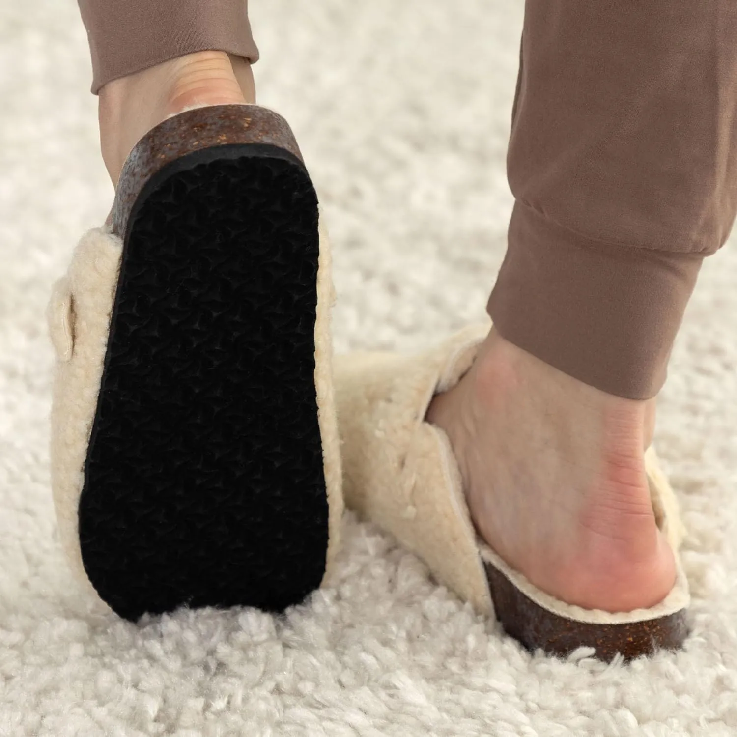 GreaterGood Paw Print Sherpa Clog Slippers