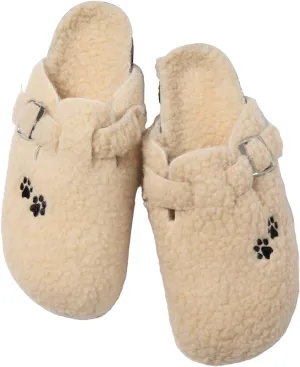 GreaterGood Paw Print Sherpa Clog Slippers
