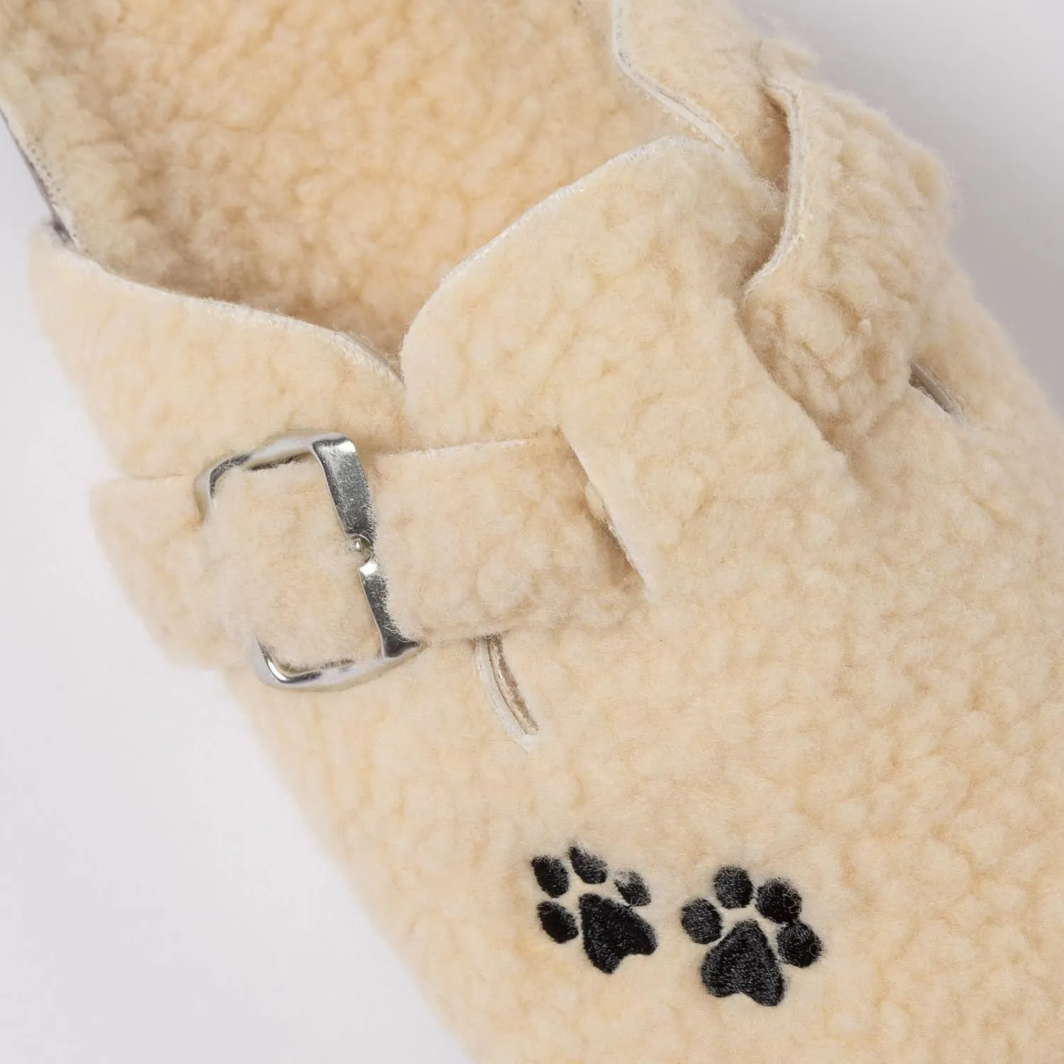 GreaterGood Paw Print Sherpa Clog Slippers