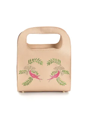 Green Hermitage Aphrodite Vegan Leather Satchel/Crossbody Bags (Almond)