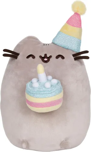 GUND Pusheen Birthday Cake Plush Stuffed Animal Cat, 9.5"