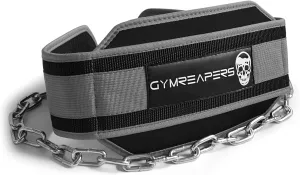 Gymreapers Dip Belt With Chain For Weightlifting, Pull Ups, Dips - Heavy Duty Steel Chain For Added Weight Training