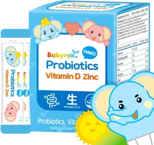 Hako Vitamin D   Zn Probiotics - 30 Sticks Gut & Bone Health Immune Support