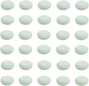 HAN SHENG 30 Pcs Cute Macaron Mini Storage Case Jewelry Box Case Jewelry Storage Container Earring Travel Organizer (Green)