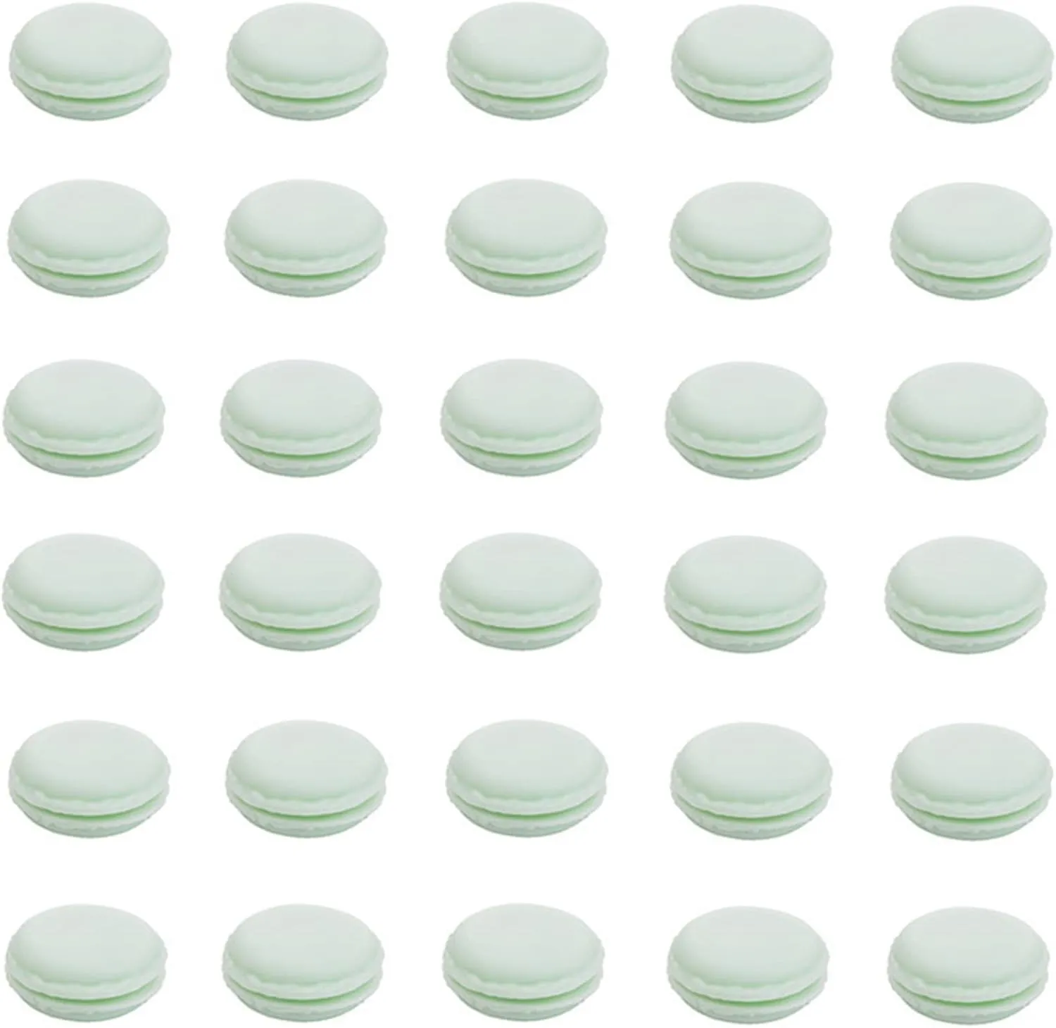 HAN SHENG 30 Pcs Cute Macaron Mini Storage Case Jewelry Box Case Jewelry Storage Container Earring Travel Organizer (Green)