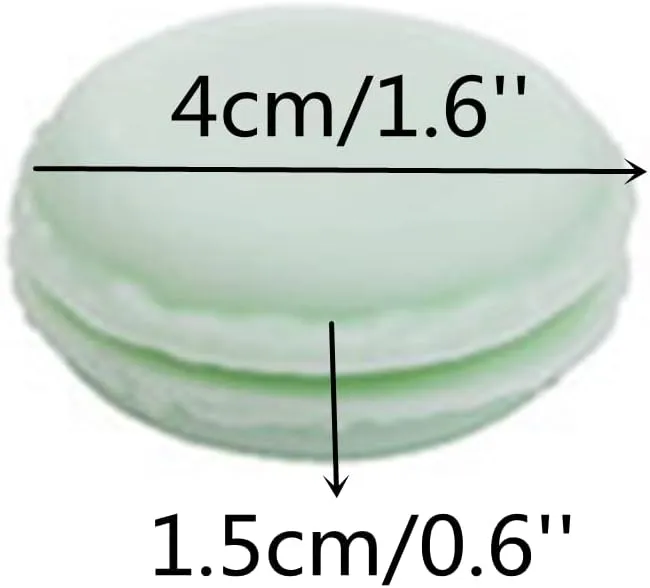 HAN SHENG 30 Pcs Cute Macaron Mini Storage Case Jewelry Box Case Jewelry Storage Container Earring Travel Organizer (Green)