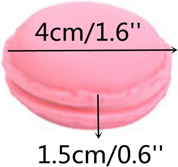 HAN SHENG 30 Pcs Cute Macaron Mini Storage Case Jewelry Box Case Jewelry Storage Container Earring Travel Organizer (Pink)