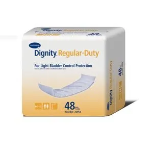 Hartmann 26954 Dignity Regular-Duty Pad for Light Protection, Disposable, 4" Width, 12" Length, White (Pack of 384)