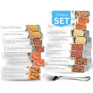 HMR Variety Entrée Packs |Pre-packaged Lunch or Dinner to Support Weight Loss| Ready to Eat Meals |10-20 grams of Protein per Entrée | Low Calorie Food | 7-8oz Servings per Meal (8 Ounce (Pack of 17))