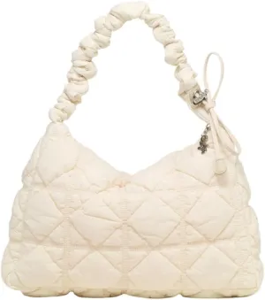 Hobo Crossbody Bags for Women Nylon Underarm Bag Crossbody Purses for Women Trendy Purses for Women 2024 Pleated Shoulder Bag