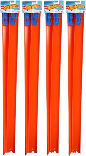 Hot Wheels Tracks Expansion Packs Track Pieces & Connectors 4 Packs of 2 (Straight Track)