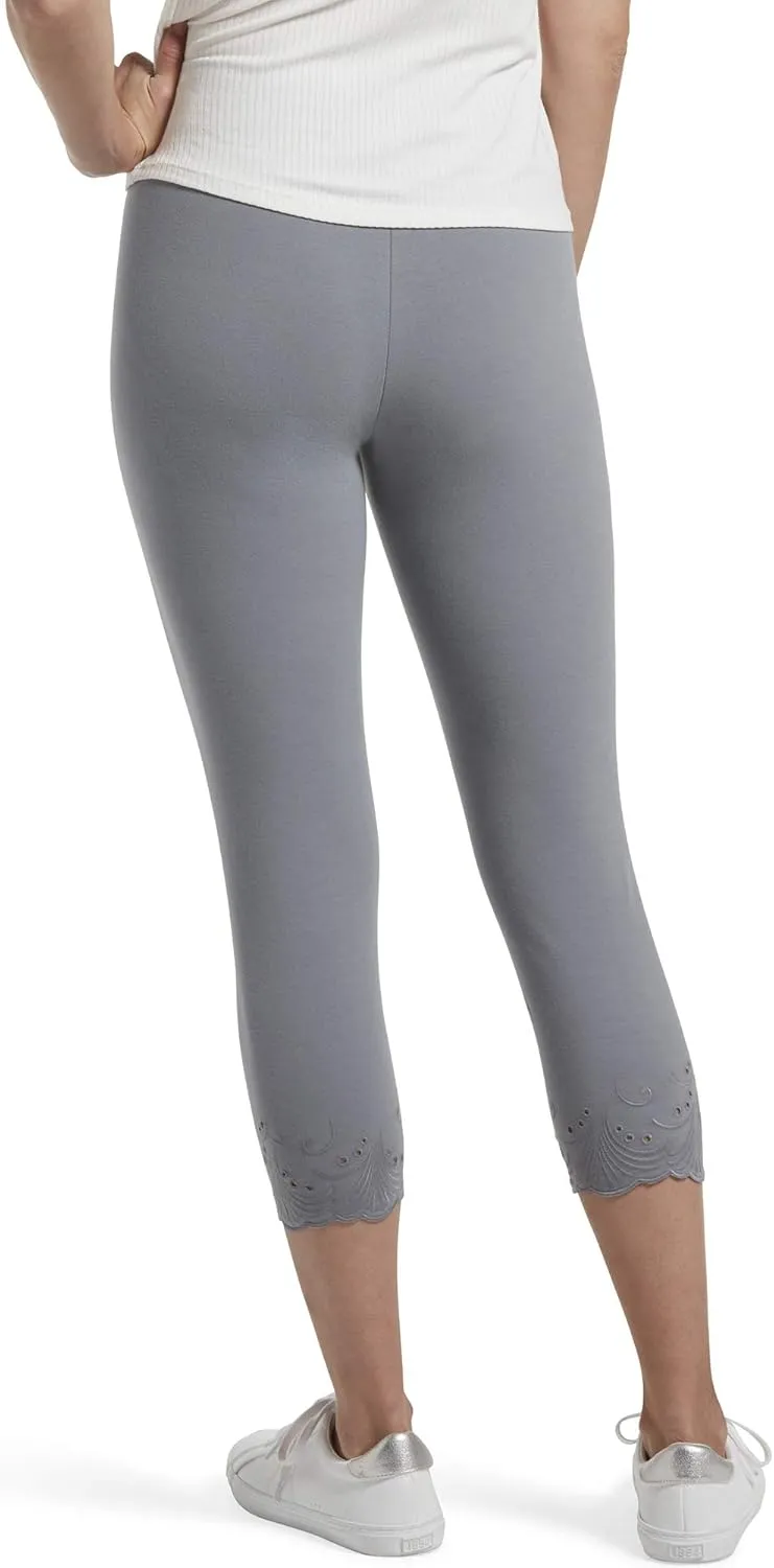 HUE Women’s Fashion Cotton Capri Leggings