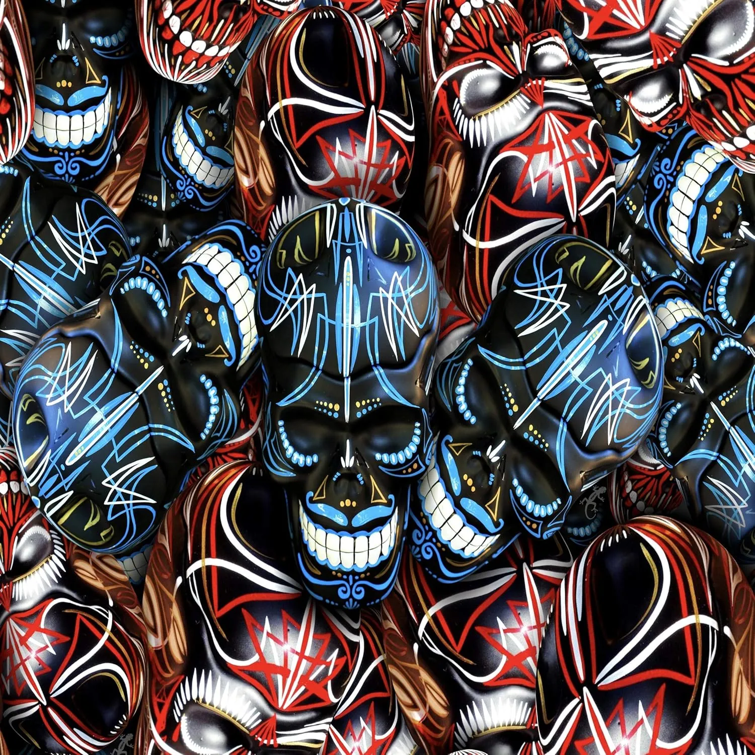 Hydrographic Film Pinstripe Skulls Colored Hydro Dipping Dip Ape
