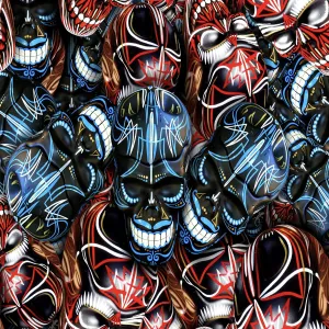 Hydrographic Film Pinstripe Skulls Colored Hydro Dipping Dip Ape