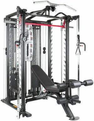 Inspire Fitness Functional Trainer Home Gym, SCS Smith Machine Cage System - Cable Machine Accessories - D-Handles, Ankle Strap & Multi-Function Belt