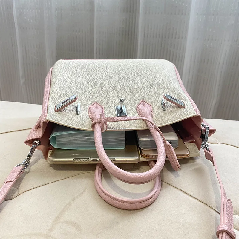 Inspired Bi Color Berkin Bag 20 25 | Silver Hardware