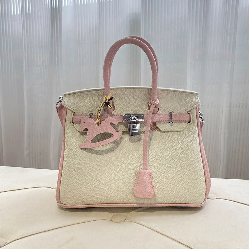 Inspired Bi Color Berkin Bag 20 25 | Silver Hardware