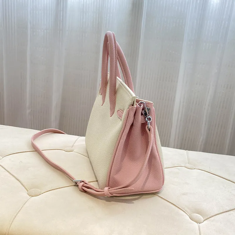 Inspired Bi Color Berkin Bag 20 25 | Silver Hardware