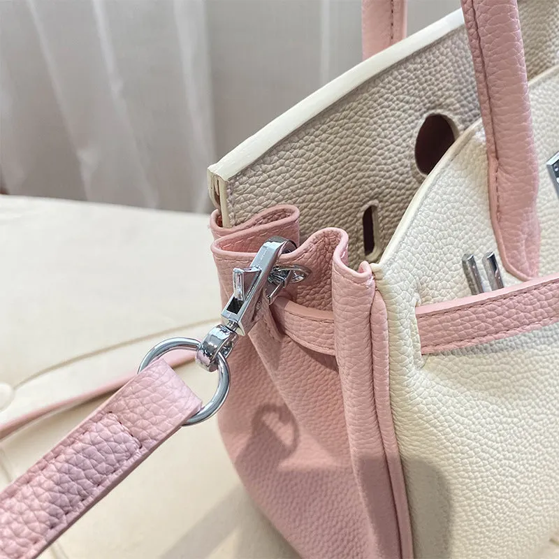 Inspired Bi Color Berkin Bag 20 25 | Silver Hardware