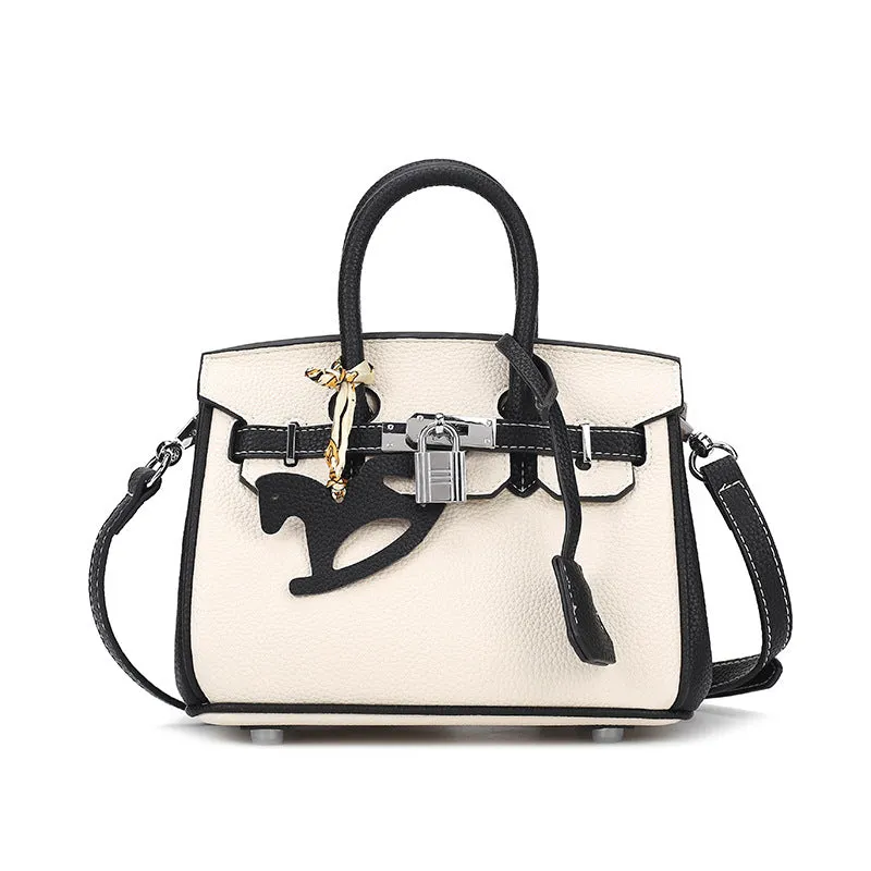 Inspired Bi Color Berkin Bag 20 25 | Silver Hardware
