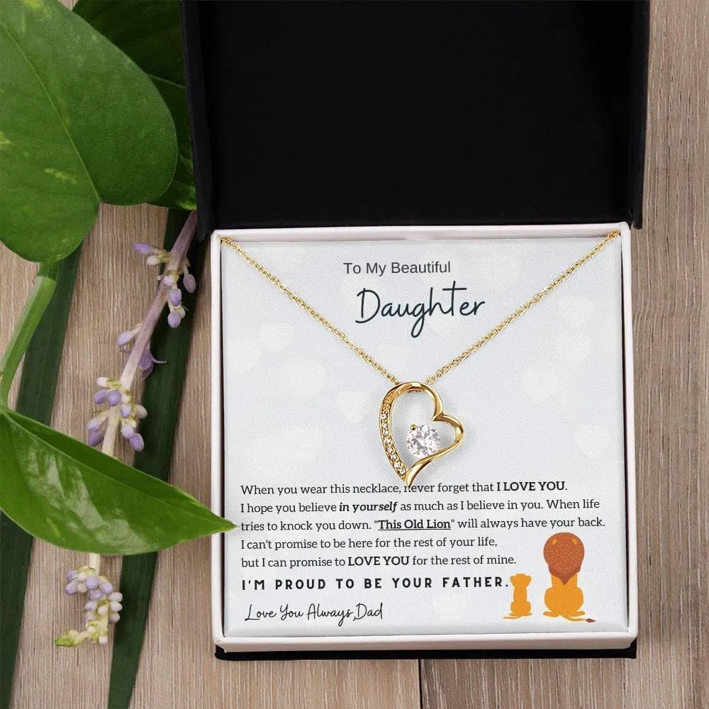 Jewelry Father Daughter Necklace - Forever Love, Proud to Be Your Father - Christmas Birthday Gift From Dad