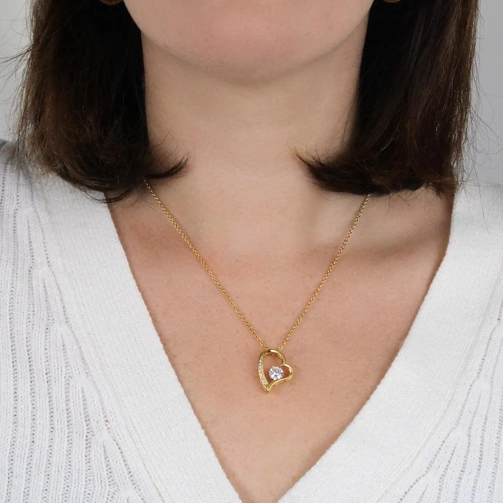 Jewelry To My Beautiful Daughter, Daughter necklace, Gift From Dad, Forever Love Necklace, 14k Sentimental Gift, Dad to Daughter Gift, Christmas Birthday Gift