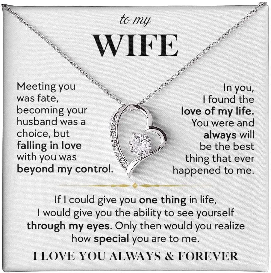 Jewelry To My Wife, To My Wife Necklace, Forever Love Necklace, Gift For Future Wife, Gift for her, Gifts For Wife Romantic, Christmas Birthday Gift, Valentine Gift
