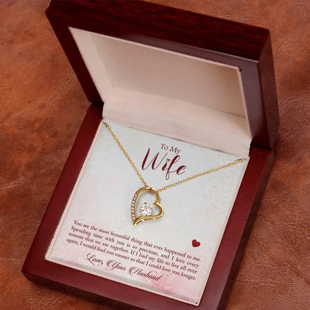 Jewelry To My Wife, You Are The Most Beautiful Thing, Forever Love Necklace, To My Wife, Gift For Soulmate, Gift For Wife, Meaningful gift Melt Her Heart for Wife, Wife Necklace, Women Gift