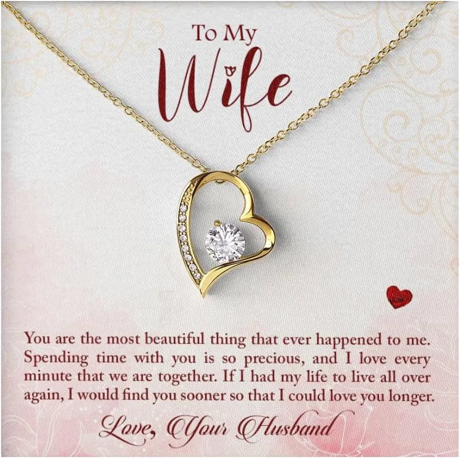 Jewelry To My Wife, You Are The Most Beautiful Thing, Forever Love Necklace, To My Wife, Gift For Soulmate, Gift For Wife, Meaningful gift Melt Her Heart for Wife, Wife Necklace, Women Gift