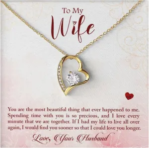 Jewelry To My Wife, You Are The Most Beautiful Thing, Forever Love Necklace, To My Wife, Gift For Soulmate, Gift For Wife, Meaningful gift Melt Her Heart for Wife, Wife Necklace, Women Gift