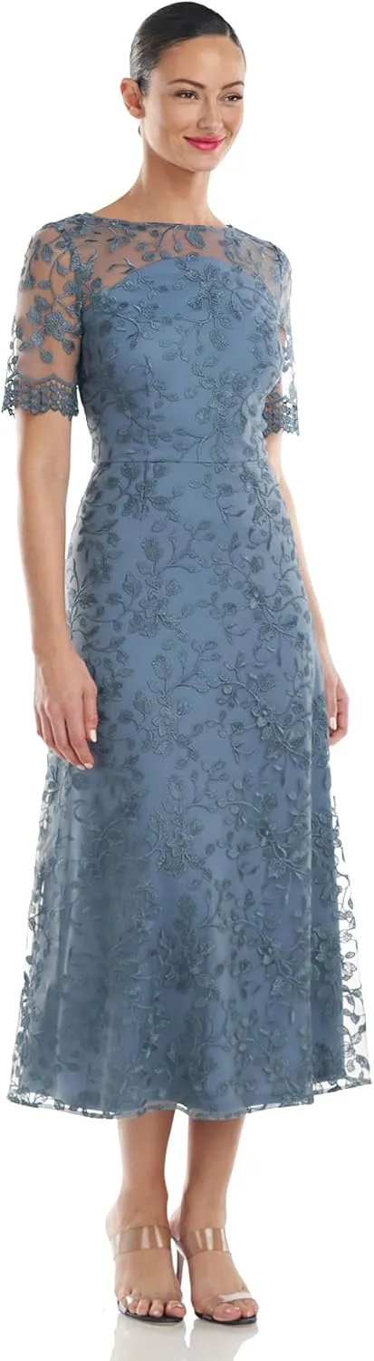 JS Collections Women's Theresa Tea Length Dress