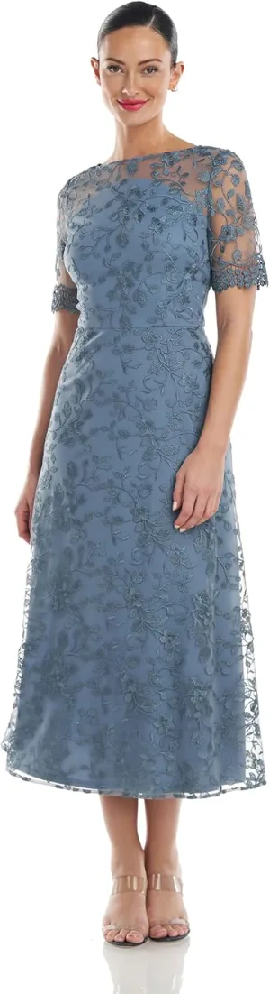 JS Collections Women's Theresa Tea Length Dress