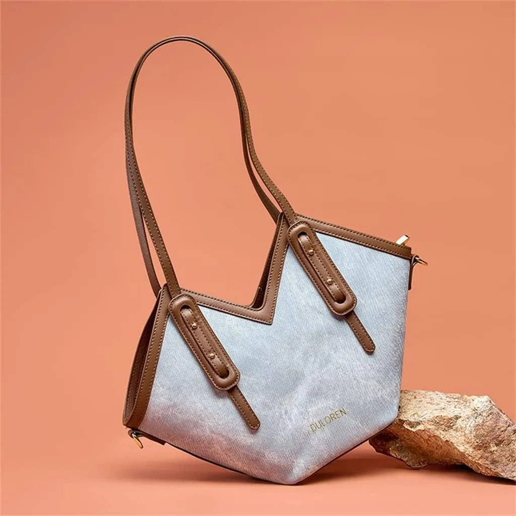 JSEIAJB Large Capacity Care Bag Match Color Denim Shoulder Cross-body Female Bag Autumn Winter Shoulder Tote Bag