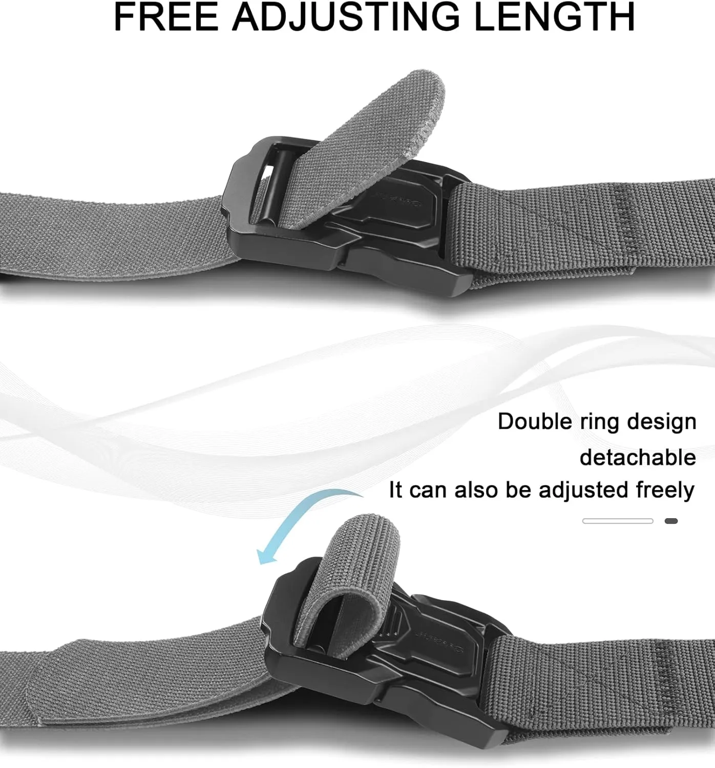 JUKMO Tactical Belt for Men, Military Rigger 1.5" Nylon Web Work Belt with Quick Release Heavy Duty Buckle