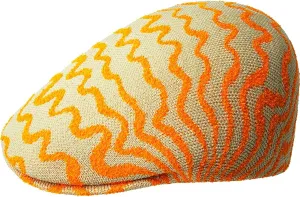 Kangol Meltdown 507 Hat - Beige/Electric Kumquat/XL Ivy Caps & Flat Caps