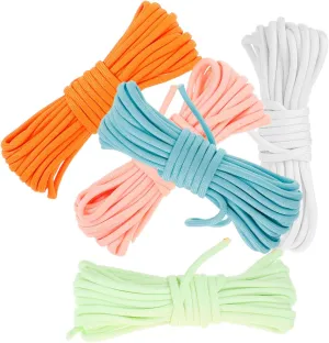 KICHOUSE Elastic Camping Tent Guy Ropes 5m Length Outdoor Tent Ropes Multi-Functional Canopy Reflective