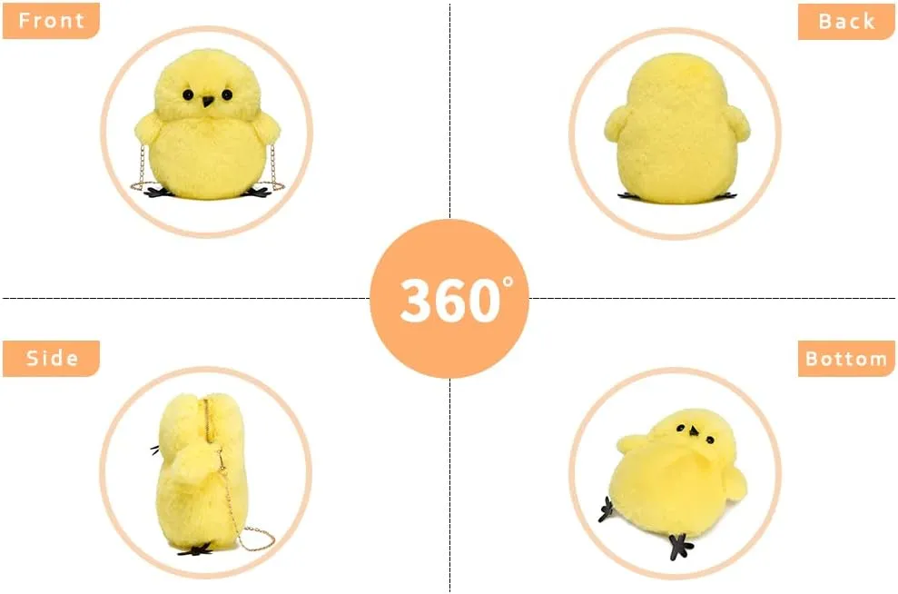 Kids Girls Pluse Cute Crossbody bag,Small Plush Kawaii Animal Handbag Purse for Women