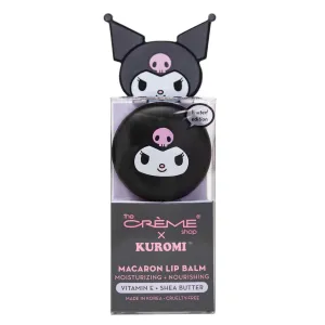 Kuromi Macaron Lip Balm, Raspberry Cream Puff