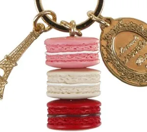 LADUREE Keychain Ring Eiffel Tower Macaron Charm S -ROSE