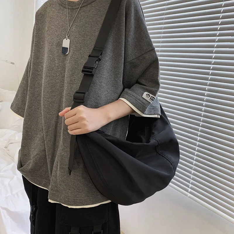 Large Capacity Macaron Dumpling Retro Nylon Crossbody Bags