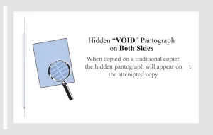 Laser Print Non-Prescription Security Paper (SGP-26), with Hidden "Void" Pantograph (Both Sides), Bond Blue 24-lb, 8.5" x 11", Four Packs (500 Sets Per Pack) - 2,000 Sheets